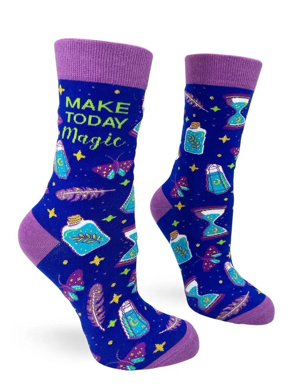 FD8 | Fabdaz Women's Novelty Crew Socks | Make Today Magic | Size 5-10